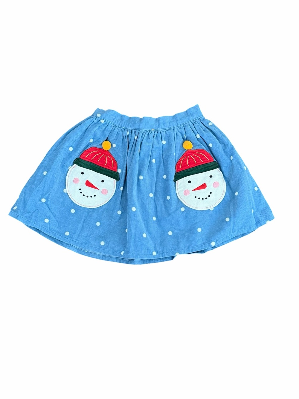 Mini Boden (5|6y) Skirt with Snowman Pockets